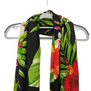 NWT green and black Hawaiian print sarong/swim coverup